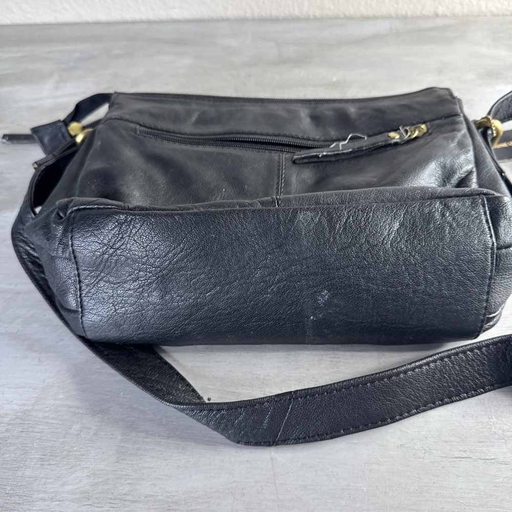GREAT AMERICAN LEATHERWORKS ~ BLACK CROSSBODY PURSE - Picture 8 of 8
